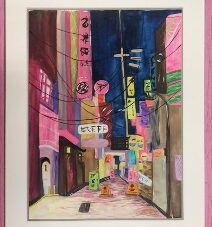 Brooklyn Maddox - "Neon City" - Wasatch - Mix Media - 3rd Place