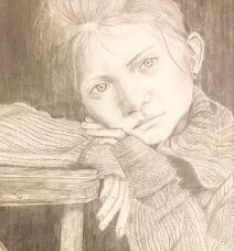 Kathryn Butcher - "Quiet Thoughts" - Union - Drawing - 1st Place