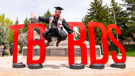 Southern Utah University TBIRDS Logo Graduation