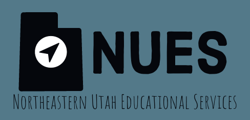 NUES Northeastern Utah Educational Services Logo Compass pointing northeast